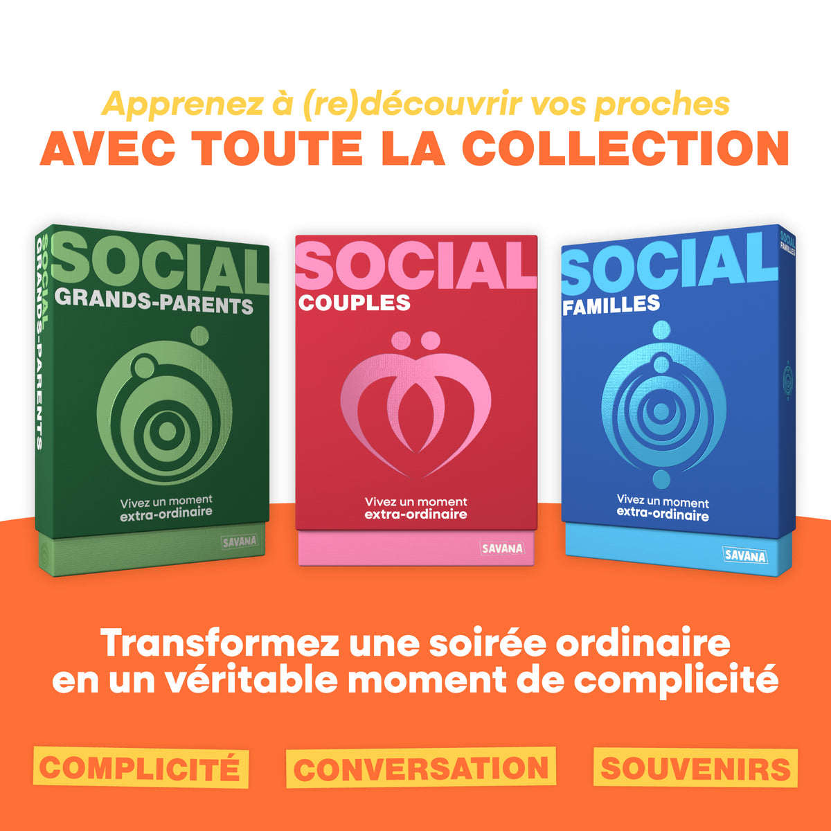 Social Amis – jeu de cartes de conversation SAVANA