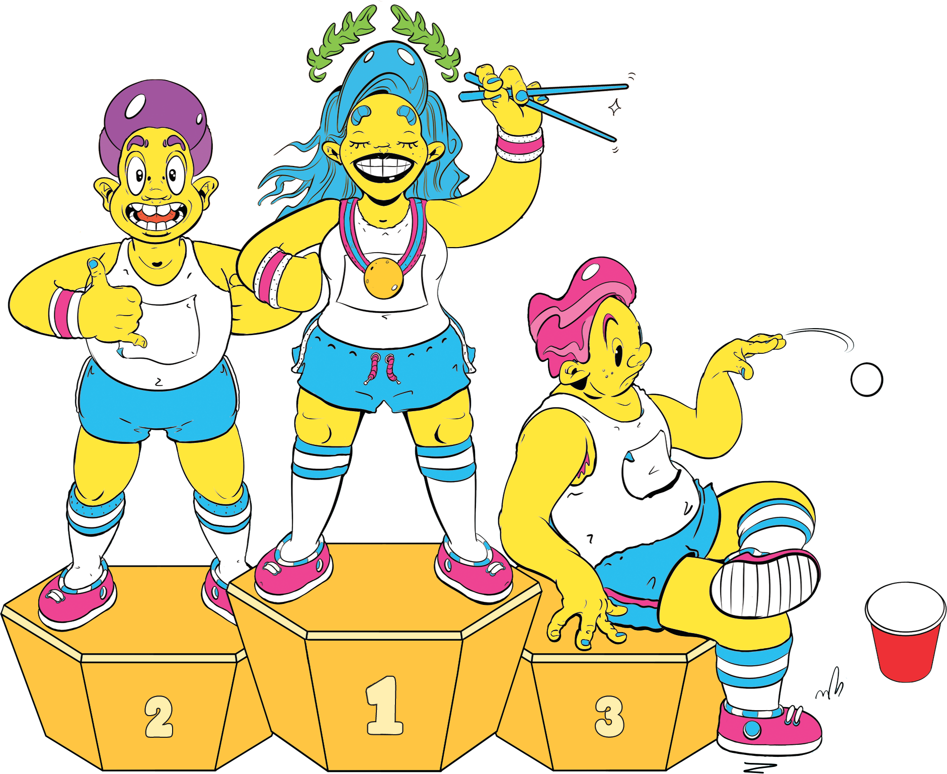 Winners on the podium
