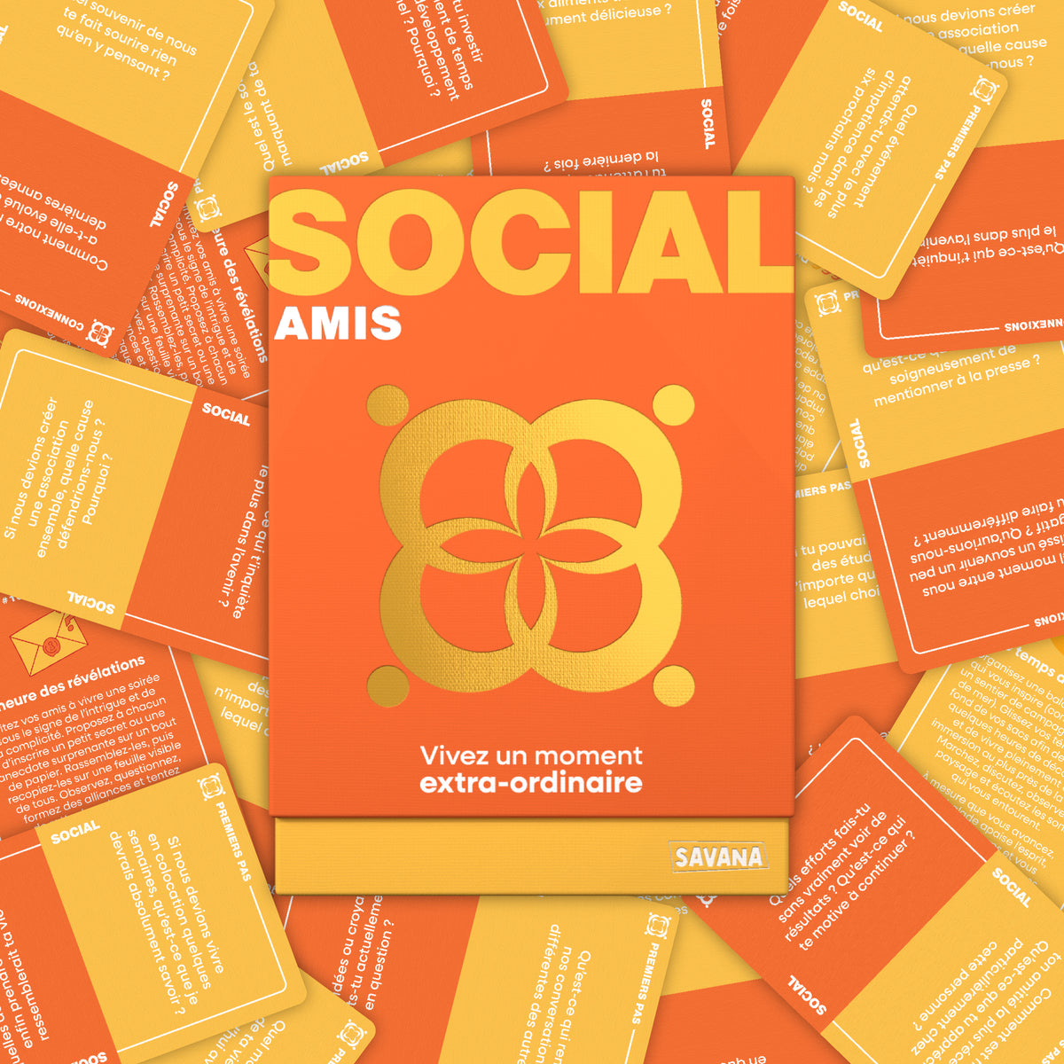 Social Amis – jeu de cartes de conversation SAVANA