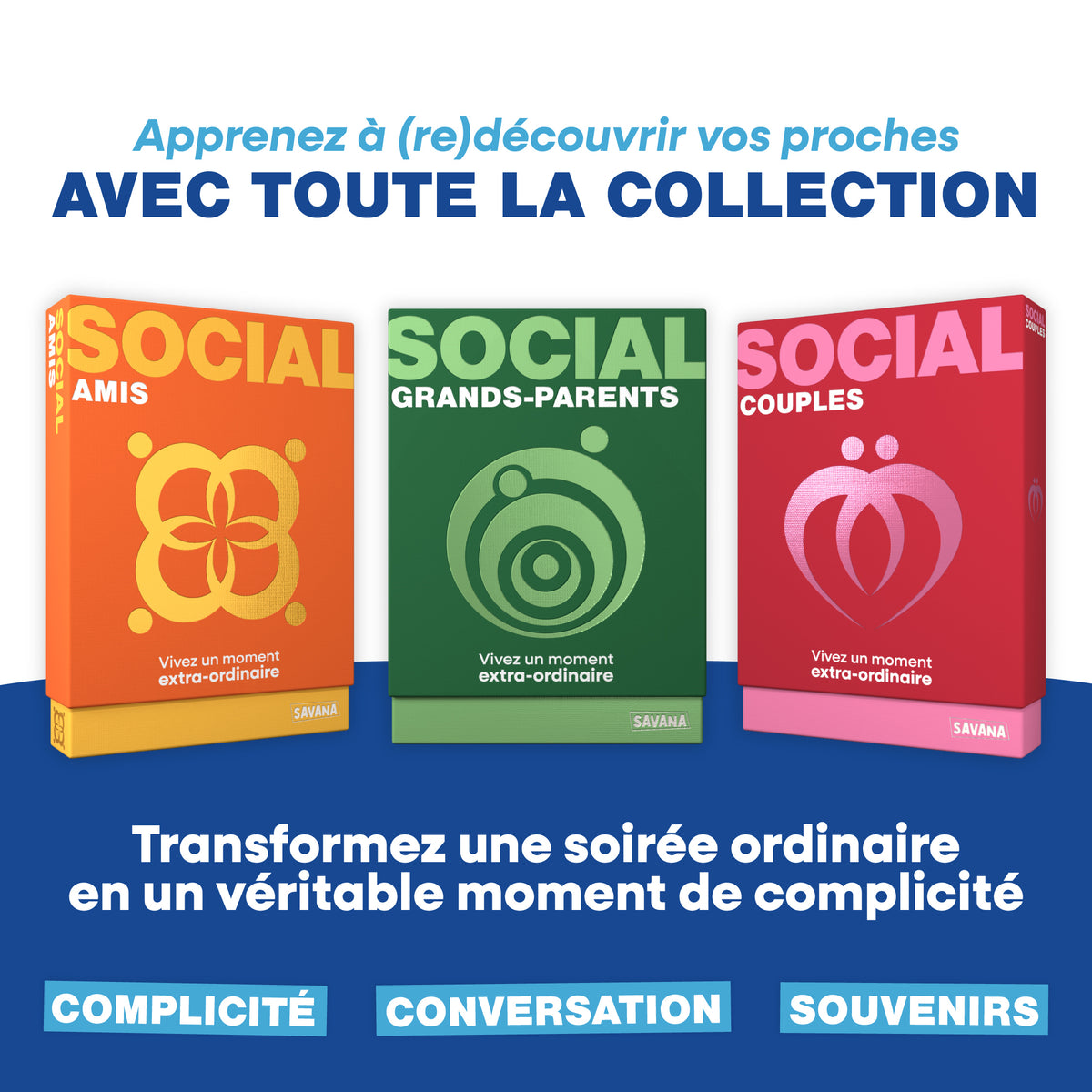 Social Familles – jeu de cartes de conversation SAVANA