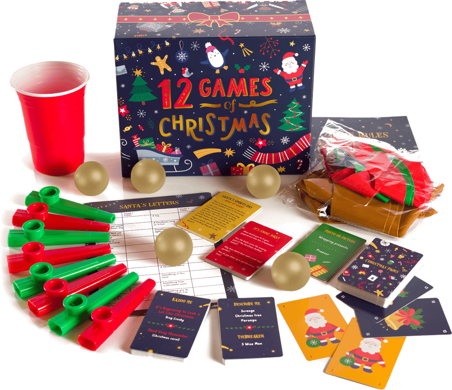 Boîte 12 Games of Christmas et son contenu