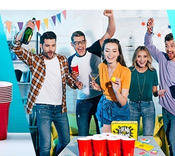 Friends playing Trunk of Drunk at a house party