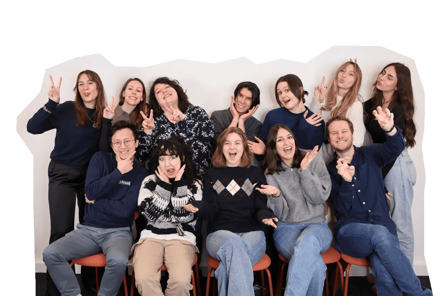 The SAVANA team pulling poses and funny faces